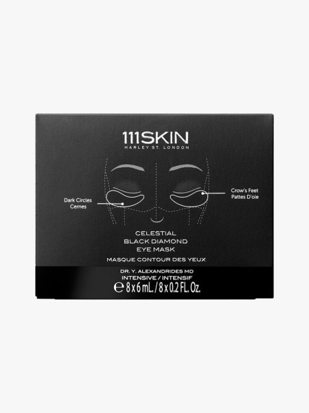 111 Skin 8Pack Celestial Black Diamond Eye Mask black box of eye masks on light gray background